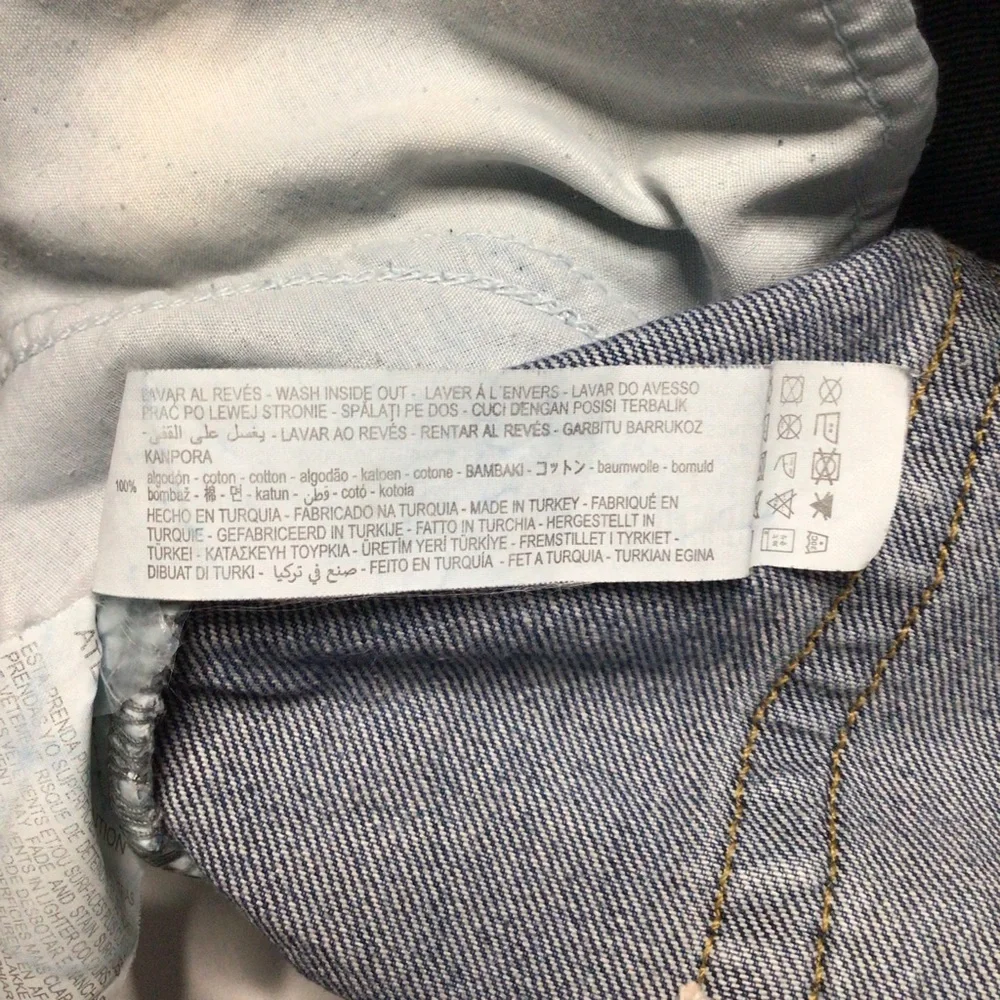 Zara High Rise Paper Bag Waist Denim Jeans Size 4 - Picture 12 of 12